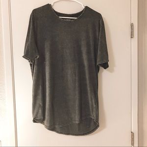 CARBON Simple Gray T-Shirt Extra long